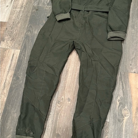Tipsy Elves Pilot Costume Mens Size XS Green Collared Belted Jumpsuit women M - Picture 9 of 11